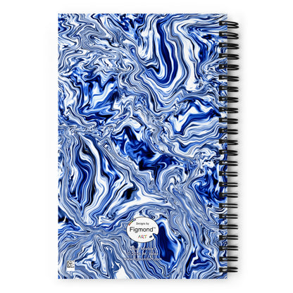 Blue Marble Spiral Notebook, 5.5 x 8.5 Inches, Dotted Pages